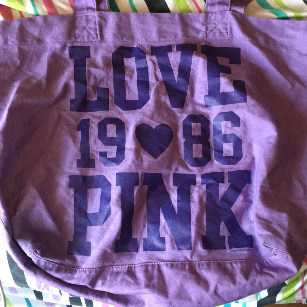 Victoria secret love pink bag. Purple